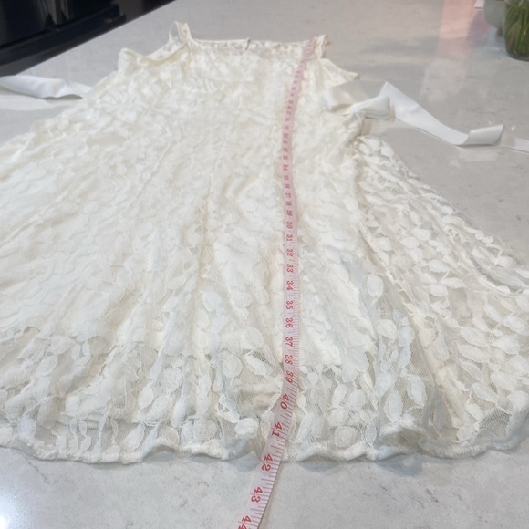 Luxe by Carmen Marc Valvo size 10 white lace dress bridal party - Picture 8 of 10